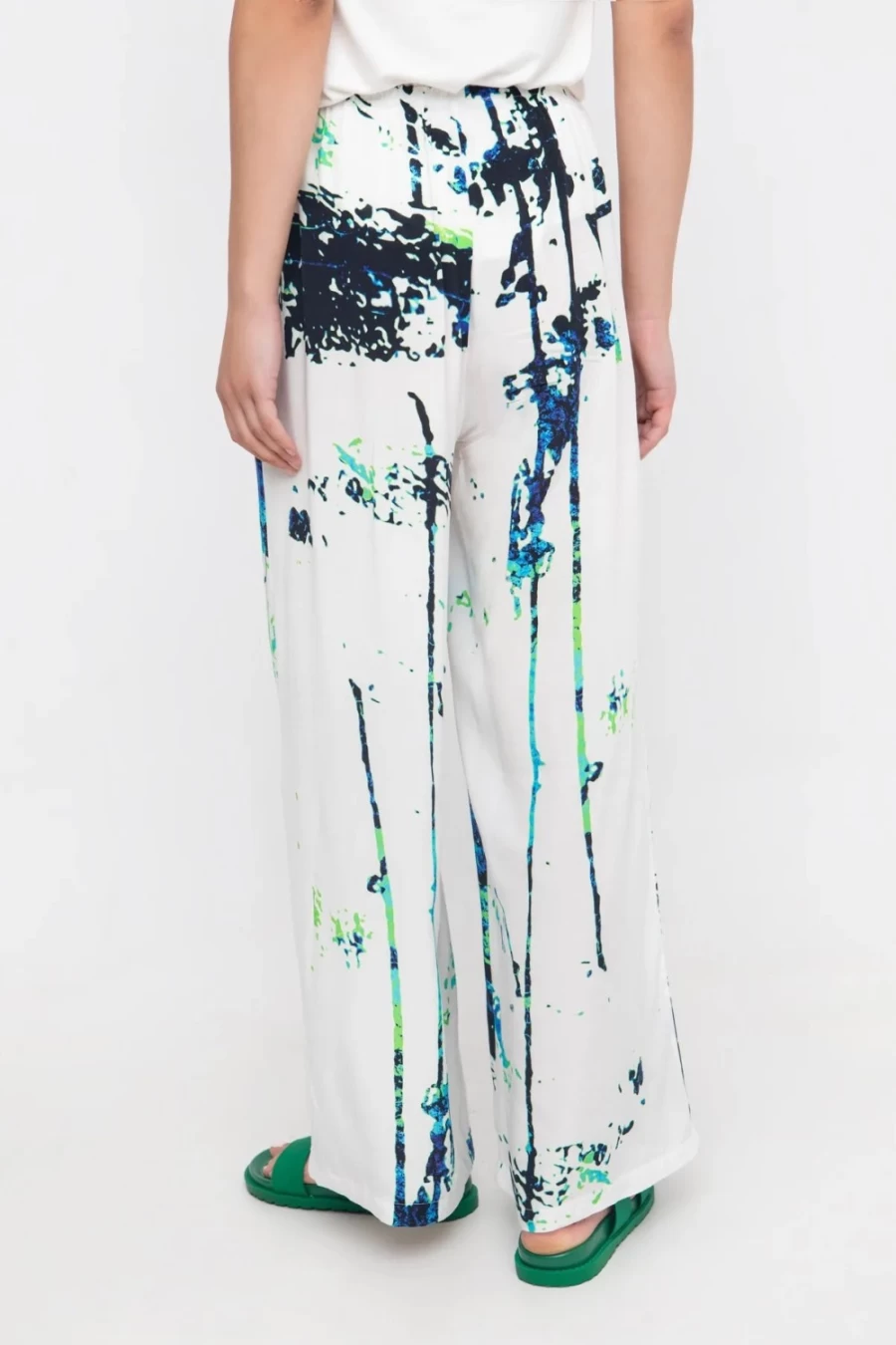ALEMBIKA Women's Ozai N Ku Splash Palazzo Pants with Abstract Print