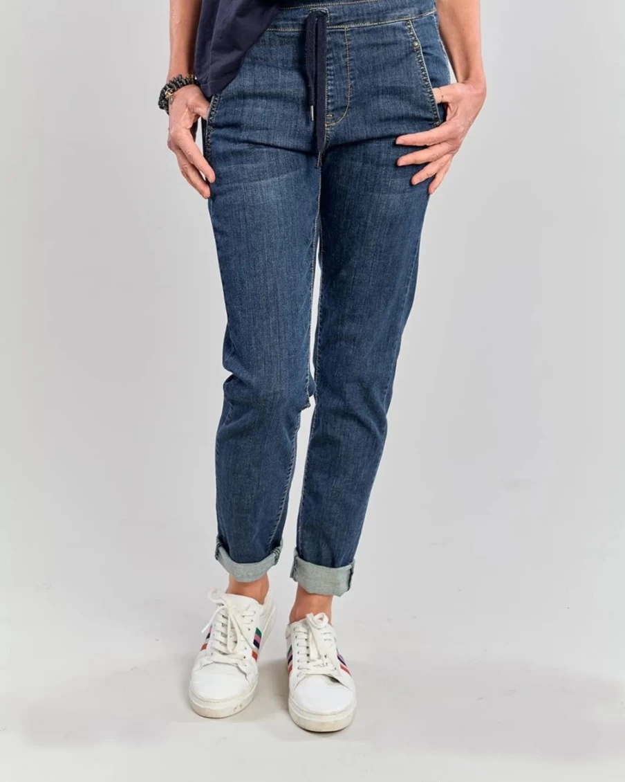 ALEMBIKA Women's Blue Iconic Stretch Denim Jeans | Comfort Fit & Stylish