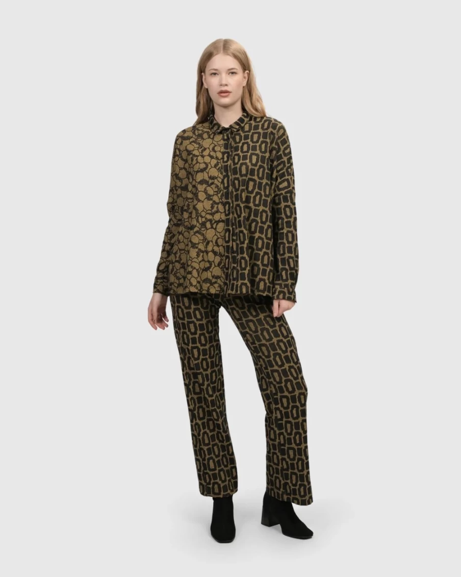 "ALEMBIKA Women's Unstoppable Oversized Cardigan in Ochre – Cozy Chic Knit Sweater"