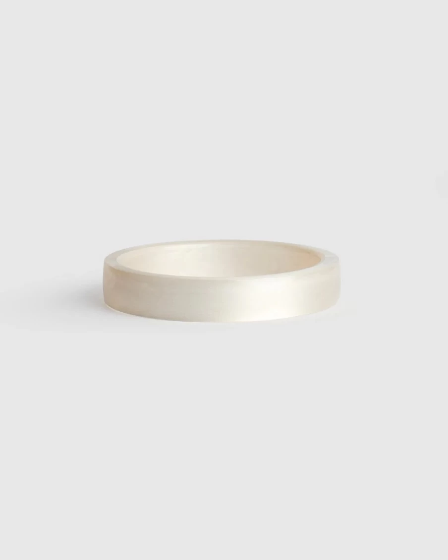 ALEMBIKA Women's Minimalist Frost Bangle Bracelet - Elegant Sterling Silver Jewelry