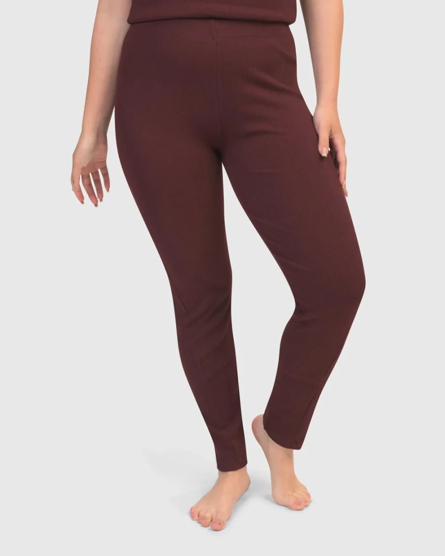 ALEMBIKA Women's Freedom Leggings in Wine - Comfortable & Stylish Yoga Pants